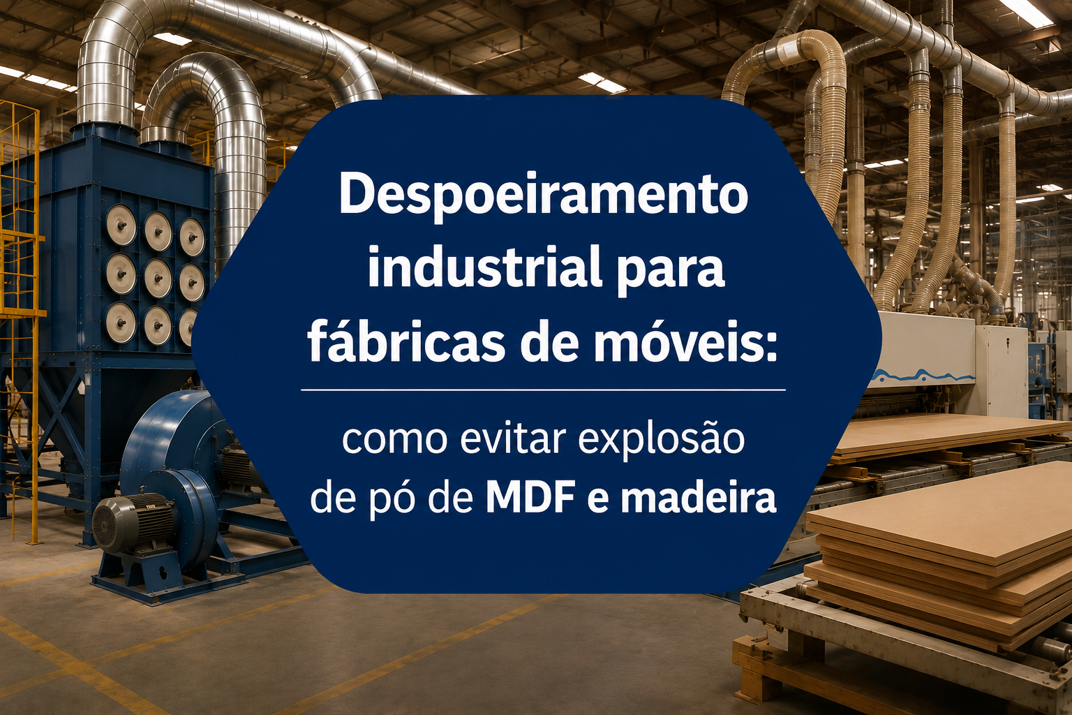 Despoeiramento industrial para fábricas de móveis: como evitar explosão de pó de MDF e madeira