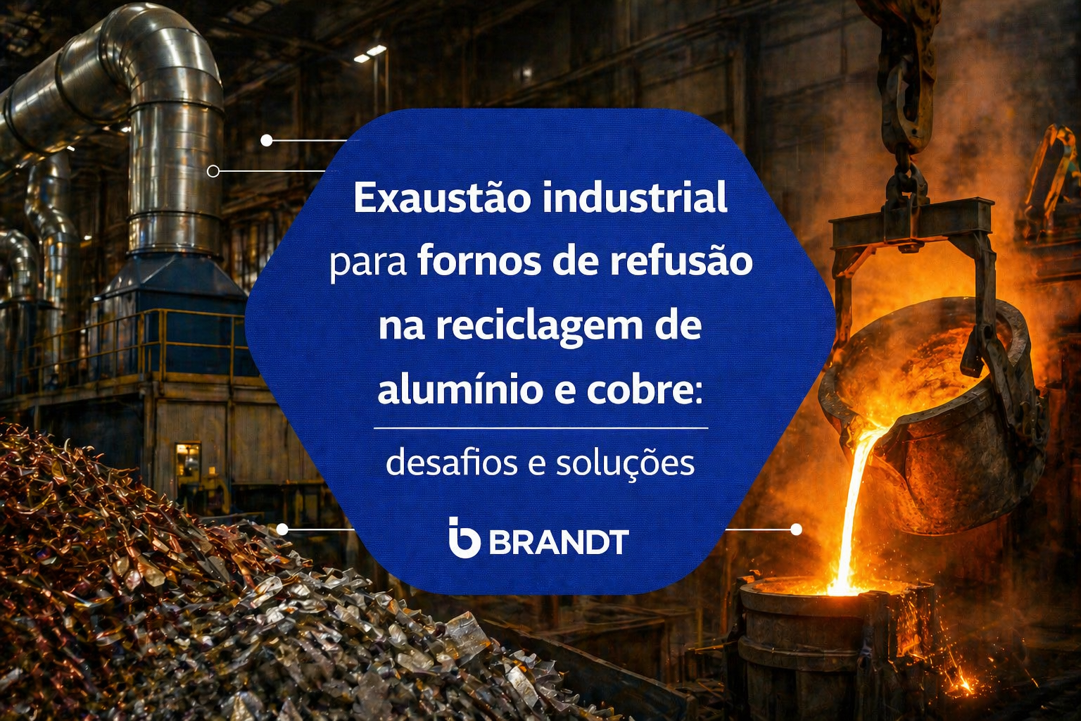 Exaustão industrial para fornos de refusão na reciclagem de alumínio e cobre: desafios e soluções