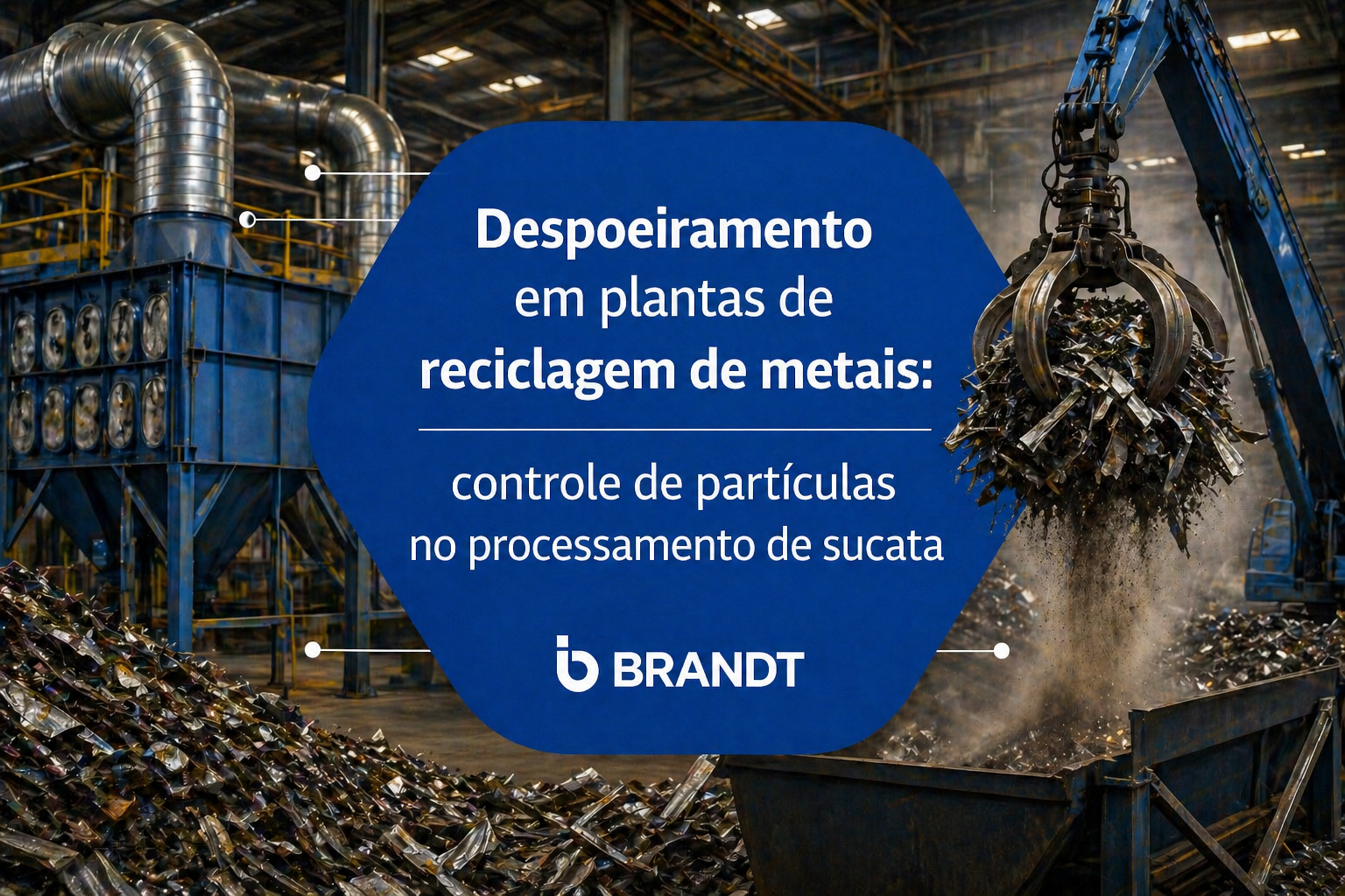 Despoeiramento em plantas de reciclagem de metais: controle de partículas no processamento de sucata