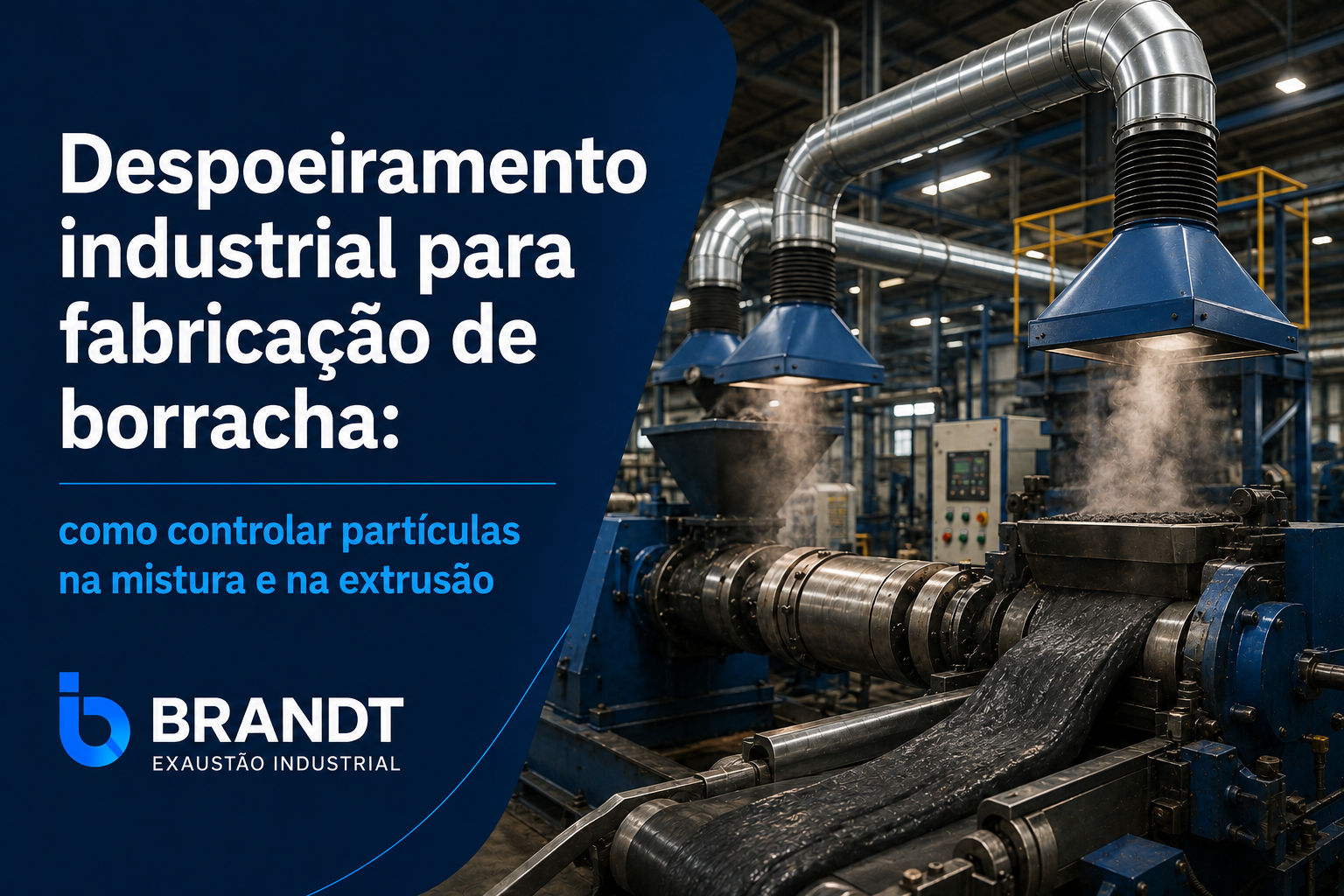 Despoeiramento industrial para fabricação de borracha: como controlar partículas na mistura e na extrusão