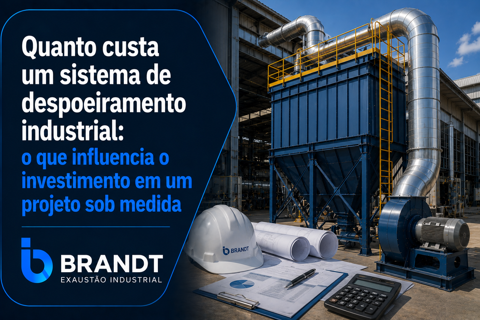 Quanto custa um sistema de despoeiramento industrial: o que influencia o investimento em um projeto sob medida