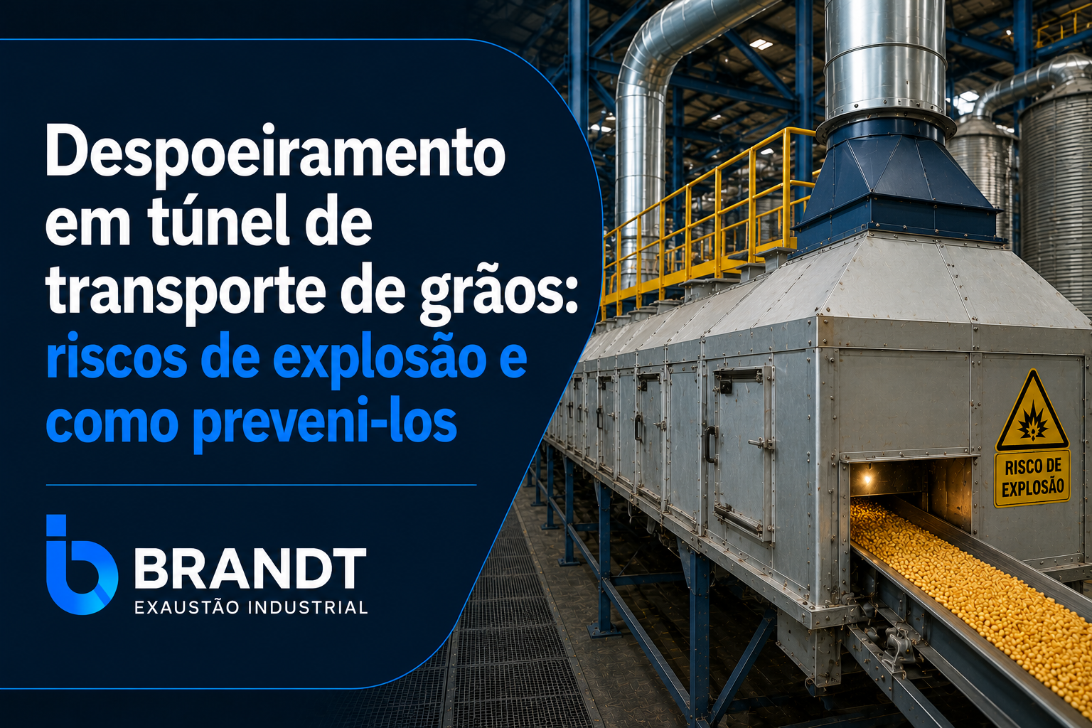 Despoeiramento em túnel de transporte de grãos: riscos de explosão e como preveni-los